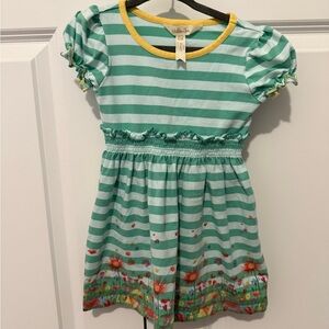 Matilda Jane Backyard Oasis Green and Yellow Casual Dress, size 18-24 months
